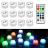 Podwodne zanurzalne światła LED Wodoodporny RGB Wedding Tea Light Light wanna staw wanna wanna Akwarium imprezowy Wazon wystrój