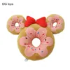 Red Bow Mouse Head Donut Chair Cushion Filled Square Andround Shape Biscuits Seat Soft Food Waist For Her decor J220704