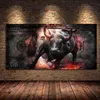 Angry Cow Money Bull Bear Abstract Animal Dollars Canvas Målning Affischer Tryck på väggkonst Bild vardagsrum heminredning cuadros