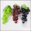 Decorative Flowers Wreaths Festive Party Supplies Home Garden Artificial Plastic Grape Real Feel High Imitation Fruit Simation And Vegetab