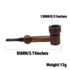 Mini Handmade curved wood bamboo pipe cigarette holder joint wooden smoking tobacco pipe