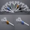 Skull Double Burners Mini Small Glass Oil Burner Pipes Multi Colors Tobacco Smoking Spoon Pipe Wholesale Retail Handpipes Accessories