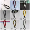 39 Colors Braided Leather Rope Keychain Car Decor Keyring Metal Ropes Rings KeyChain Couple Keyrings Storage Bag Accessories BH6322 TYJ