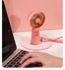 Electric Fans Hand-held Mini Portable USB Charging pocket Fan Desktop dormitory night light fan Outdoor indoor applicable gift wholesale