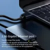 2500Mbps USB3.0 Ethernet Cable Adapter 2.5 Gigabit High Speed USB Type C to Lan RJ45 Network Card Aluminum Alloy