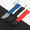 20mm 22mm 24mm Nature Rubber Watchband Tjock gummi Svartblå rött armband för Navitimer/Avenger/Breitling Strap Watch Band