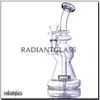 Hookah mini dab rig 9.5 tum vatten glas bong återvinnsvax ört tobak bongs oljeriggar bubblare bubblare