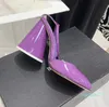 2022 patent calfskin sandals shoes 95mm thick heel strap pumps round toe dress party shoes Luxury Designer factory shoe