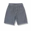 Męskie dżinsy męskie McIKny Men Summer Cargo Krótki multi kieszenie w paski Vintage Denim Shorts dla mężczyzn Y218Men's