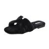 Fabrika Outlet Terlik Slide Sandalet 2022 Kadın H Aşınma Net Kırmızı Yeni Çizgi Teddy Bear Kürk Ayakkabı Evin dışında Rahat Kadın IIJKK99