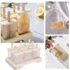 2/4/6 grades moldes de sorvete quadrado molde de sorvete diy bandeja de cubo reutilizável de sobremesa de sobremesa 220509