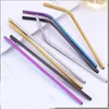 8MM Ordinary Polishing 304 Stainless Steel Reusable Drinking Straws For Home Party Wedding Bar Drinking Tools Barware 3 Size Select