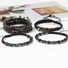 Charm Armbänder Holz Würfel Perlen Armband Hämatit Spacer Männer Frauen Energie Heilung Reiki Geflecht Einstellbare Schmuck GeschenkeCharm Inte22