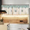 Zasłony zasłony w stylu duszpasterska Krótkie zasłony do szyby z kieszenią na mieszkanie w kuchni Kuchnia Wejście Droproof szafka Półprzewajna szafka