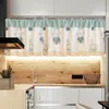 Curtain & Drapes Pastoral Style Short Rod Pocket Window Curtains Living Room Kitchen Entrance Dustproof Cabinet Half-curtain