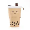 Mignon Boba Milk Tea Telescopic Pen Sac Solder Papeterie Prapperie Étui crayon Étui à crayon Prapperie Pouche pour les étudiants SXJUN27