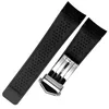 Watch Bands 22mm 24mm Black Ventilation Band For TAG CARRERA Silicone Rubber Waterproof Strap Bracelet Belt