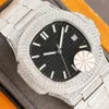 Os homens de diamante completo relógios automáticos relógios mecânicos de 40mm de moda de moda Wristwatches Montre de Luxe Presentes