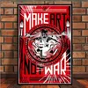 Make Art Not War Pop Art Poster e stampe su tela Pittura Strada Immagini a parete per soggiorno Decorazione astratta Decorazioni per la casa 22273u