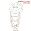 Multilayer Elegant Leaves Pendant Shoulder Chains Necklace for Women Wedding Accessories Sexy Decorations Party Body Jewelry New