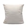 40 * 40cm Sublimação Caso de travesseiro em branco com bolso linho de cor sólida travesseiro-capa diy almofada de almofada travesseiros SN3684