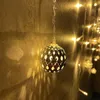 Saiten Led Vorhänge Eiszapfen Lichter Droop 0,3/0,4/0,5 M Kugeln Marokkanische Hohl Metall Ball Girlande Für Hause Fenster Weihnachten DekorationenLED