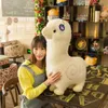 28cm / 38cm New Alpaca Plush Toy 6 Colors Cute Animal Doll Soft Home office decor Kids girl Regalo di compleanno