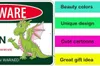 Méfiez-vous du signe en métal en étain Dragon drôle, cadeaux pour décoration murale de chambre de garçons, produits de réservoir de Dragon pour enfants, fête salle de bain bébé 8360970