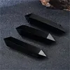 Natural Obsidian Quartz Dts Crystal Point Reiki Healing Meditation Chakra Room Decor Hand Made Home Double Terminated Crystal Tower