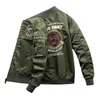 Hip hop ma1 bomber jacka män hajuku pilot streetwear broderi baseball jackor våren höstrock flygvapen man