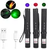 Laser Pointer Usb Green Red Dot 10000m powerful laser that burn Adjustable Focus 303 Pen Combination for Hunting 220510