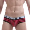 Underpants Stripes Cotton Briefs Men Sexy Underwear Bulge Gay Male Mens Underware Low Waist Man Cuecas Panties DesignUnderpants