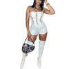 2022 Hol Sexy Jumpsuits Dames Designer Kleding Zomer Oogje Bandage Off Schouder Korte Rompertjes Bodysuits Clubwear