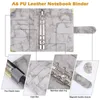 Gift Wrap Binder Notebook Marble Ring med tydliga plastöverdrag Budgetblad Label Stickers Bag Greygift