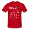 Men's T-Shirts Stretch Exercise Breathe Meditate Skull Design Tshirt Namaste Halloween Meditation Practitioner Yoga Man T Shirt Woman