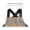 New Cotton Canvas Big Name Style Home Kitchen Fashion Apron Cooking Female Adult Waist Thin Breathable Male Work Y220426