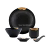 Piatti piatti in stile giapponese golden bistecca bistecca in ceramica set di tè tazza di zuppa creativa ciotola da 7 pollici tavoli da tè da 200 ml di tazza da tè