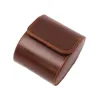 Titta på lådor fall med en låda vintage brun pu läder slots flexibel konsolhållare för affärsresor förvaring lätt att bärawatch hele22
