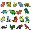 moq 100pcs dinosaur cartoon pattern croc charms 2D Soft plastic creative Shoe accessories Shoes Buckles charm Decorations fit boy kids Sandals bracelets