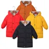 Inverno Bambini Giacche Bambini Ragazzi Giacche Moda Giacca lunga spessa Ragazze Capispalla con cappuccio Snowsuit 2-8Y Adolescente Abbigliamento per bambini Jyf J220718