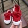 Children Canvas Fashion Bowknot Comfortable Kids Casual Toddler Girls Princess Shoes 2135 220705