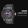 SMAEL Dual Time Mannen Horloges 50m Waterdichte Militaire Horloges voor Mannelijke 8007 THOCK Resisitant Sport Horloges Geschenken Wtach 2204213032