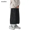メンズリネンクロップドズボン日本と韓国の着物ヴィンテージルーズジョガーズボンハオリサイドロープデザイントレーニングパンツL220816