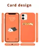 Candy Color Card Slot Wallet Phone Cases For iPhone 13 11 12Pro Max XS Mini XR X 8 7 Plus Soft Silicone Shockproof