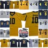 American College Football Wear 2022 NCAA Custom Michigan Wolverines Jersey de fútbol cosido 83 Zach Gentry Jersey 86 Jehu Chesson 52 Mason Cole 9 Donovan Peoples-J