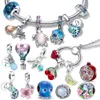 925 Silber Charm Perlen baumeln rosa Murano Glas Perlen Plata Bead passen Pandora Charms Armband DIY Schmuck Zubehör