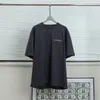 Letter Embroidered Solid Color Mens T Shirts Versatile Short Sleeve Casual Couples Round Neck T-Shirt