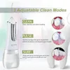350 ml di dentali dentali Irrigator Acqua Flosser sbiancante USB USB Riducibile 3 Modalità 5Nozzle Detergente per denti a getto 220513