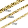 Chaînes Hommes En Acier Inoxydable Lien Collier Or Argent Couleur Byzantine Forte Lourde Longue Chaîne Colliers Hip Hop Homme Punk BijouxChains Godl22