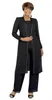 Cheap Plus Size Mother Of The Bride Pants Suit For Weddings With Long Jacket Mother's Groom Garment Three Pieces Wedding Guest Dress